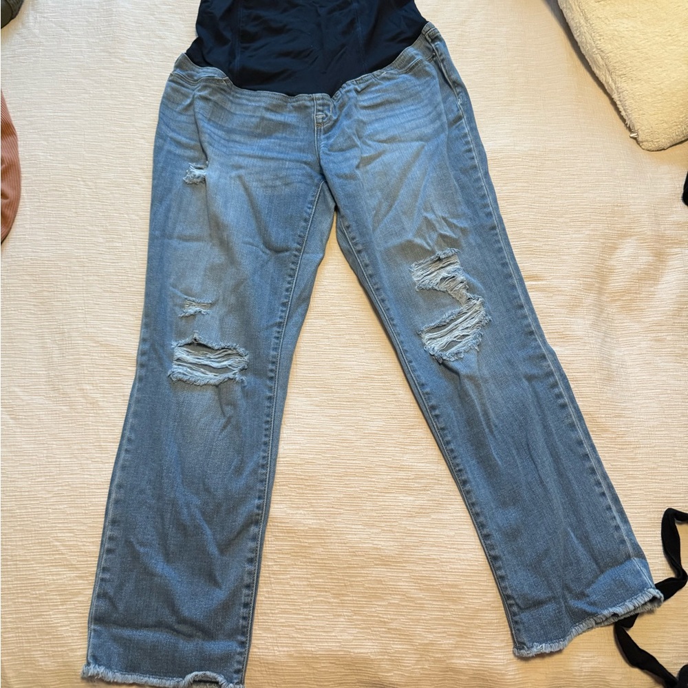 Isabel maternity cropped maternity jeans